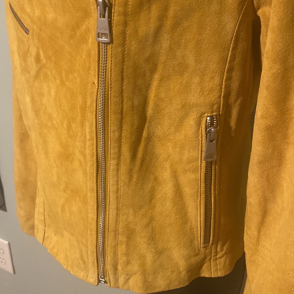 NWT BAGATELLE.NYC MOTO GOLD SUEDE JACKET - Picture 4 of 15